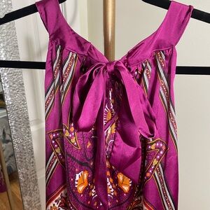 Vibrant Purple Paisley Maxi Dress